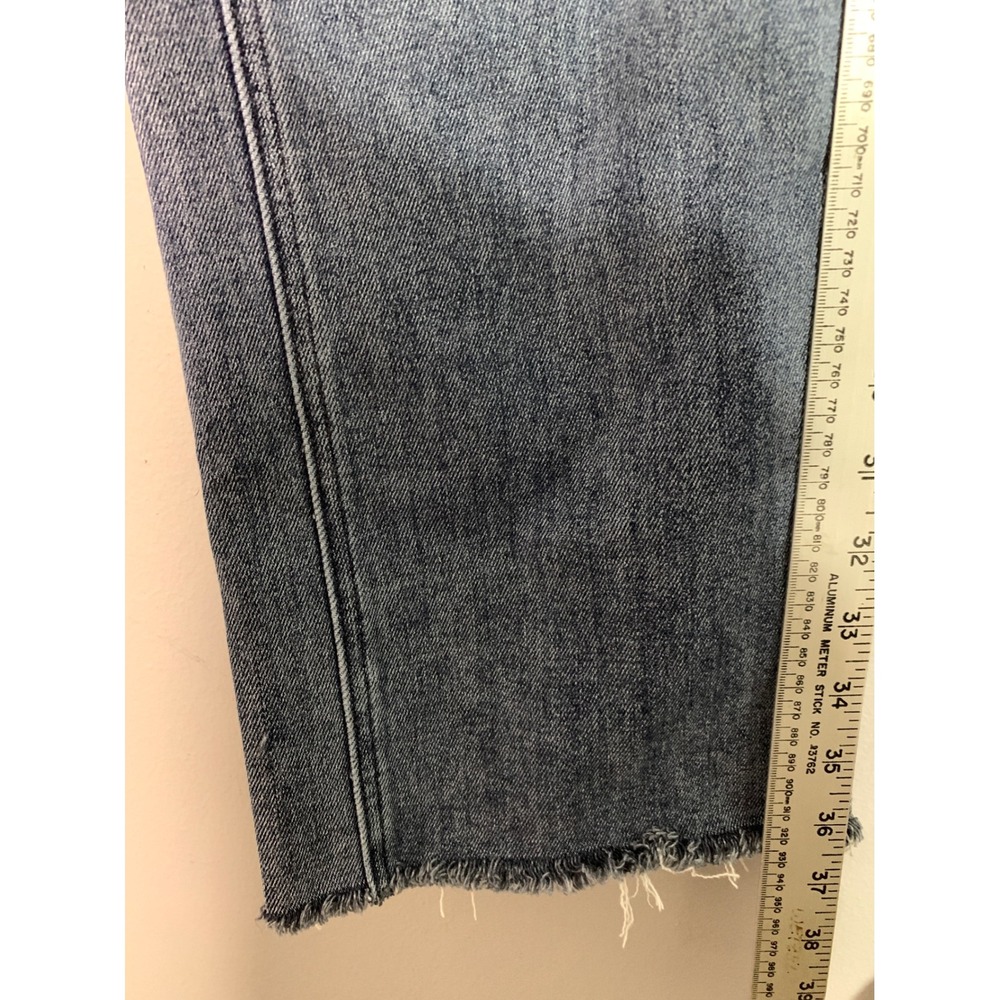 KUT From The Kloth Distressed Kelsey High Rise Ankle Flare Jeans Size 6 Blue - Picture 11 of 15